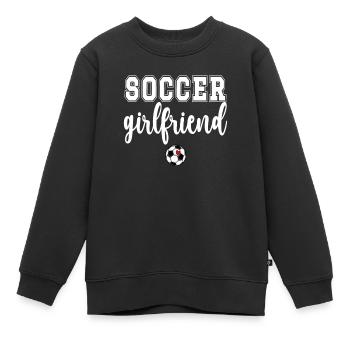 Fußball-Partnerin Von Fußballspieler Freundin - Kinder Premium Organic Sweatshirt - Schwarz - Vorne - AI Model Kid Female (0cm)
