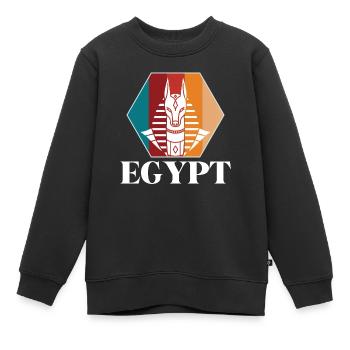 Anubis Egypte Sphinx Pyramide de Gizeh - Sweat Premium enfant bio - noir - Devant - AI Model Kid Female (0cm)