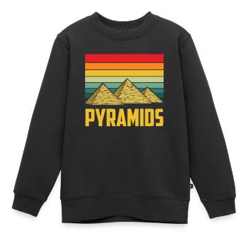 Pyramide Egypte Sphinx Gizeh Anubis - Sweat Premium enfant bio - noir - Devant - AI Model Kid Female (0cm)