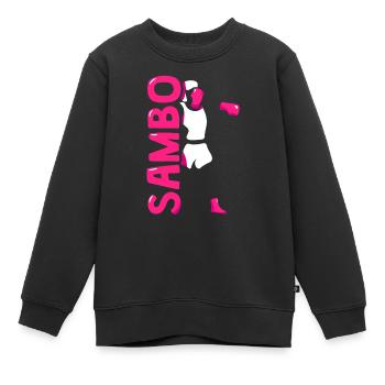 Entraînement au sambo Entraîneur d’arts martiaux Arts martiaux - Sweat Premium enfant bio - noir - Devant - AI Model Kid Female (0cm)