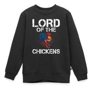 Seigneur des poulets Chicken Farm Out - Sweat Premium enfant bio - noir - Devant - AI Model Kid Female (0cm)
