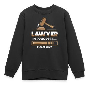 Avocat en cours Avocat Avocat Avocat - Sweat Premium enfant bio - noir - Devant - AI Model Kid Female (0cm)