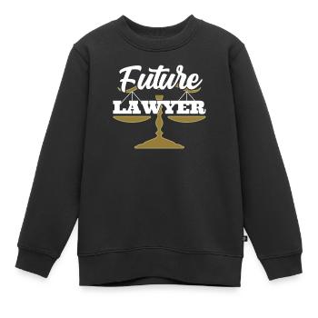 Futur avocat Avocat Avocat Avocat - Sweat Premium enfant bio - noir - Devant - AI Model Kid Female (0cm)