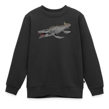 Mosasaurus I Meeresreptiel Kreidezeit Fossilien - Kinder Premium Organic Sweatshirt - Schwarz - Vorne - AI Model Kid Female (0cm)