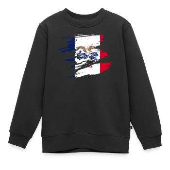 Iowa heimatstadt geschenk - Kinder Premium Organic Sweatshirt - Schwarz - Vorne - AI Model Kid Female (0cm)