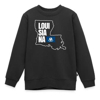 Louisiana Home Travels Geschenk - Kinder Premium Organic Sweatshirt - Schwarz - Vorne - AI Model Kid Female (0cm)