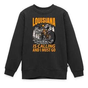 Louisiana abenteurer geschenk - Kinder Premium Organic Sweatshirt - Schwarz - Vorne - AI Model Kid Female (0cm)