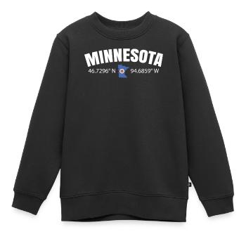 Minnesota lebensgeschenk - Kinder Premium Organic Sweatshirt - Schwarz - Vorne - AI Model Kid Female (0cm)