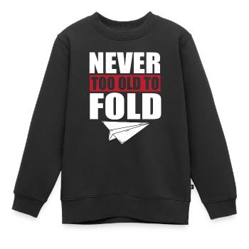 Papierflieger Falten - Kinder Premium Organic Sweatshirt - Schwarz - Vorne - AI Model Kid Female (0cm)