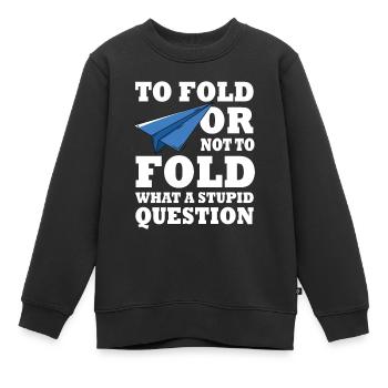 Papierflieger Geschenk - Kinder Premium Organic Sweatshirt - Schwarz - Vorne - AI Model Kid Female (0cm)