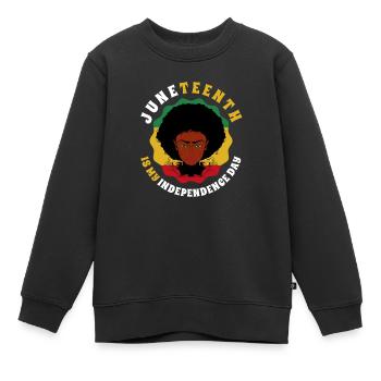 Juneteenth est mon Jour de l’Indépendance Noir - Sweat Premium enfant bio - noir - Devant - AI Model Kid Female (0cm)