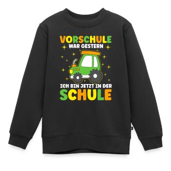 Vorschule War Gestern Schulbeginn - Kinder Premium Organic Sweatshirt - Schwarz - Vorne - AI Model Kid Female (0cm)