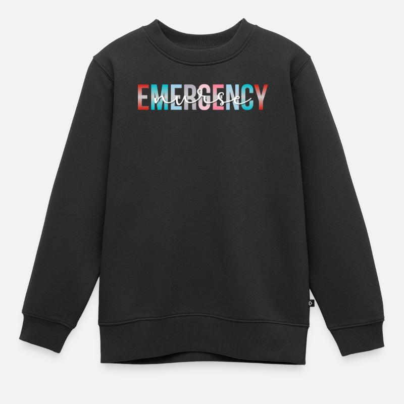 Infirmière d’urgence Infirmière Salle d’urgence - Sweat Premium enfant bio - noir