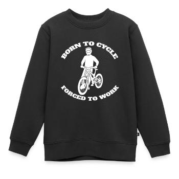 Fahrrad Radeln Mountainbike Fahrradtour Radfahren - Kinder Premium Organic Sweatshirt - Schwarz - Vorne - AI Model Kid Female (0cm)