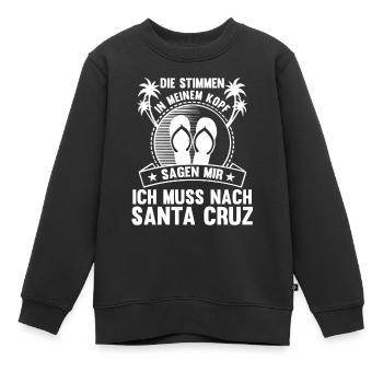 Die Stimmen in meinem Kopf sagen mir ich muss nach - Kinder Premium Organic Sweatshirt - Schwarz - Vorne - AI Model Kid Female (0cm)