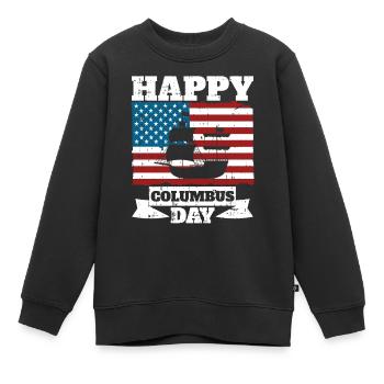 Christopher Columbus - Kinder Premium Organic Sweatshirt - Schwarz - Vorne - AI Model Kid Female (0cm)