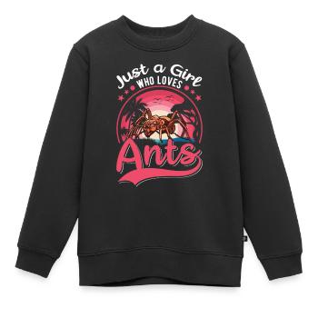 Fourmis Fille Fourmis Ferme fourmis Fourmis de feu - Sweat Premium enfant bio - noir - Devant - AI Model Kid Female (0cm)