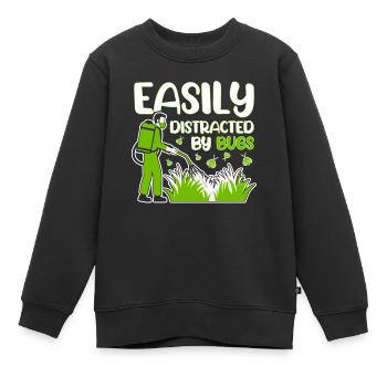 Leicht ablenkbar durch Ungeziefer Kammerjäger - Kinder Premium Organic Sweatshirt - Schwarz - Vorne - AI Model Kid Female (0cm)