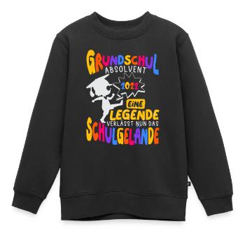 Grundschul Abschluss Grundschule Absolvent - Kinder Premium Organic Sweatshirt - Schwarz - Vorne - AI Model Kid Female (0cm)