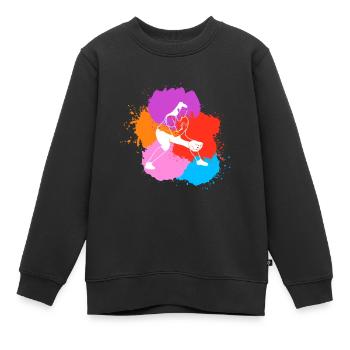 Softball Spielerin Shirt Geschenk Catcher - Kinder Premium Organic Sweatshirt - Schwarz - Vorne - AI Model Kid Female (0cm)