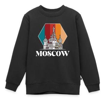 Basilius Kathedrale Moskau Russland Retro - Kinder Premium Organic Sweatshirt - Schwarz - Vorne - AI Model Kid Female (0cm)