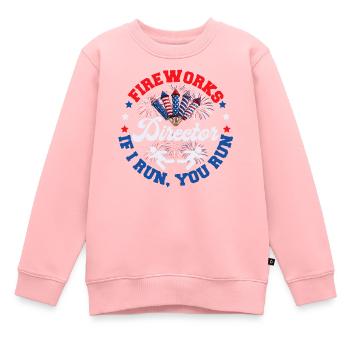 Fireworks Director Funny Party Independence Day - Kinder Premium Organic Sweatshirt - Rosa - Vorne - AI Model Kid Female (0cm)