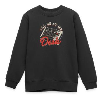 Je serai à mon bureau - synthétiseurs - Sweat Premium enfant bio - noir - Devant - AI Model Kid Female (0cm)