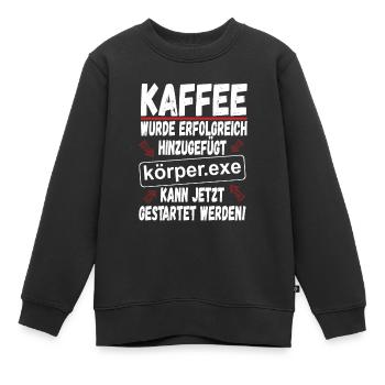 Kaffee Informatiker Geschenk Lustiger Spruch - Kinder Premium Organic Sweatshirt - Schwarz - Vorne - AI Model Kid Female (0cm)
