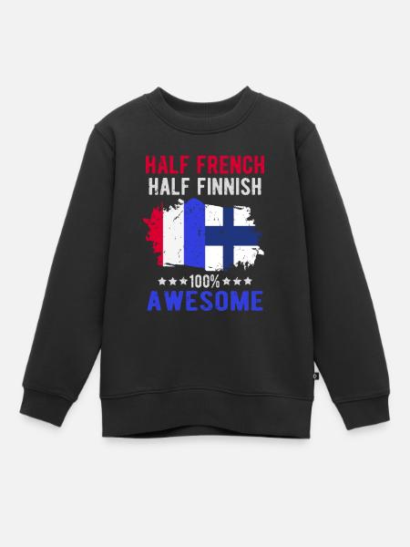 Moitié Français moitié finnois - Sweat Premium enfant bio - noir