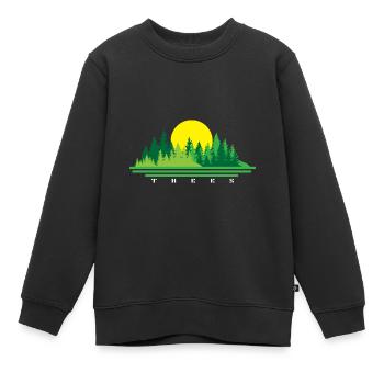 Baum - Kinder Premium Organic Sweatshirt - Schwarz - Vorne - AI Model Kid Female (0cm)