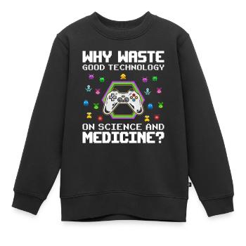 Lustig Videospiele Spruch Gaming Zocken - Kinder Premium Organic Sweatshirt - Schwarz - Vorne - AI Model Kid Female (0cm)