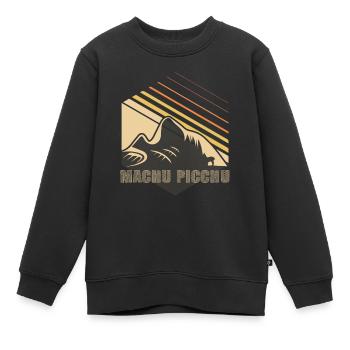 Machu Picchu Andes Pérou Vallée Inca - Sweat Premium enfant bio - noir - Devant - AI Model Kid Female (0cm)