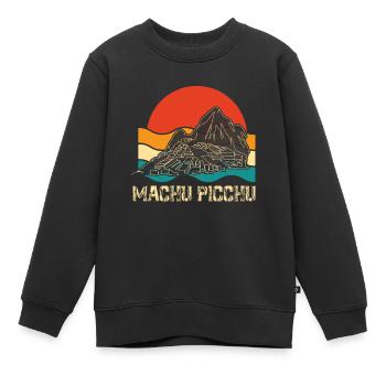 Machu Picchu Ruinenstadt Peru Inka Berg - Kinder Premium Organic Sweatshirt - Schwarz - Vorne - AI Model Kid Female (0cm)