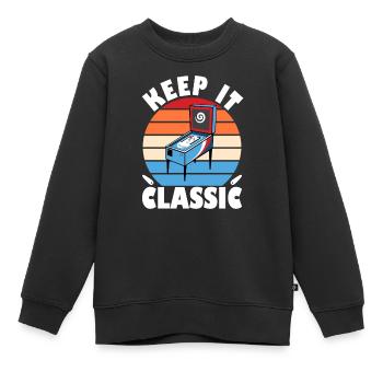 Retro Zocker Sprüche Gaming Geschenk - Kinder Premium Organic Sweatshirt - Schwarz - Vorne - AI Model Kid Female (0cm)