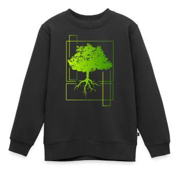 Arbre - Sweat Premium enfant bio - noir - Devant - AI Model Kid Female (0cm)