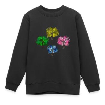 Arbre - Sweat Premium enfant bio - noir - Devant - AI Model Kid Female (0cm)