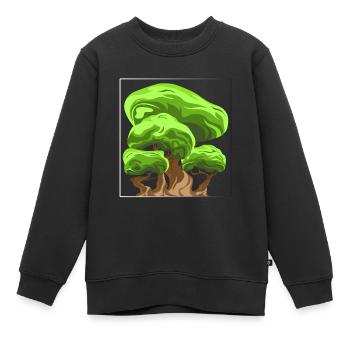 Baum - Kinder Premium Organic Sweatshirt - Schwarz - Vorne - AI Model Kid Female (0cm)
