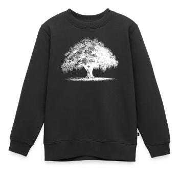 Baum - Kinder Premium Organic Sweatshirt - Schwarz - Vorne - AI Model Kid Female (0cm)