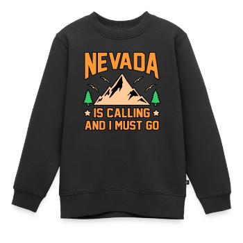 Reise nevada geschenk - Kinder Premium Organic Sweatshirt - Schwarz - Vorne - AI Model Kid Female (0cm)