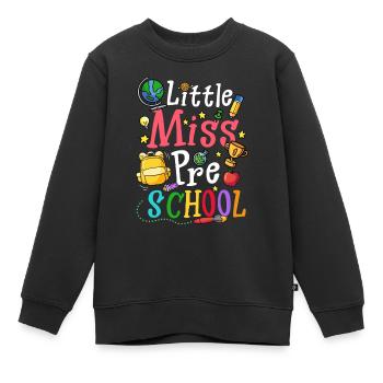 Little Miss Preschool - Kinder Premium Organic Sweatshirt - Schwarz - Vorne - AI Model Kid Female (0cm)