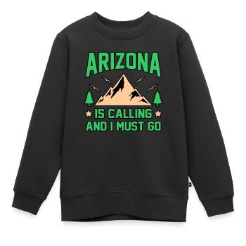 Arizona reisende geschenk - Kinder Premium Organic Sweatshirt - Schwarz - Vorne - AI Model Kid Female (0cm)