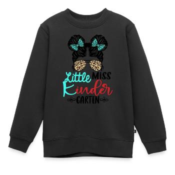 Little Miss Kindergarten - Kinder Premium Organic Sweatshirt - Schwarz - Vorne - AI Model Kid Female (0cm)