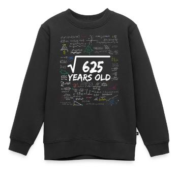 Racine carrée de 625 25TH Funny Math Birthday - Sweat Premium enfant bio - noir - Devant - AI Model Kid Female (0cm)