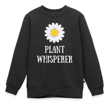 pâquerette PLANT WHISPERER - Sweat Premium enfant bio - noir - Devant - AI Model Kid Female (0cm)