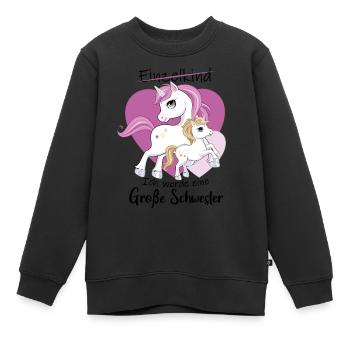 Ich Werde Eine Große Schwester 2023 - Kinder Premium Organic Sweatshirt - Schwarz - Vorne - AI Model Kid Female (0cm)