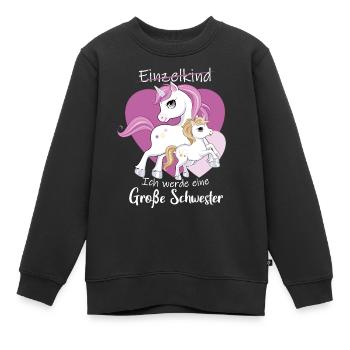 Ich Werde Eine Große Schwester 2023 - Kinder Premium Organic Sweatshirt - Schwarz - Vorne - AI Model Kid Female (0cm)