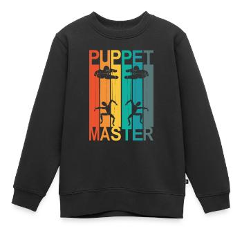 Ventriloques et marionnettes - Sweat Premium enfant bio - noir - Devant - AI Model Kid Female (0cm)
