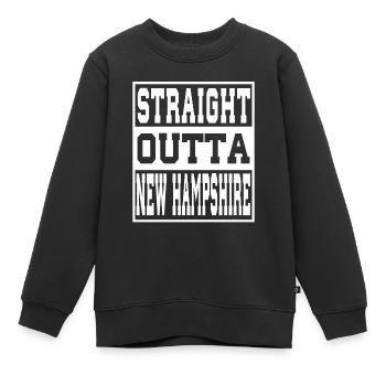 New Hampshire disant drôle New hampshire Cadeau - Sweat Premium enfant bio - noir - Devant - AI Model Kid Female (0cm)