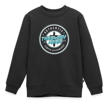 Authenitic Theology Nerd Pasteur théologien - Sweat Premium enfant bio - noir - Devant - AI Model Kid Female (0cm)