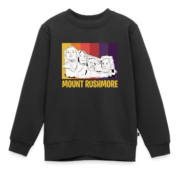 Mount Rushmore Amerika Präsidenten Denkmal - Kinder Premium Organic Sweatshirt - Schwarz - Vorne - AI Model Kid Female (0cm)